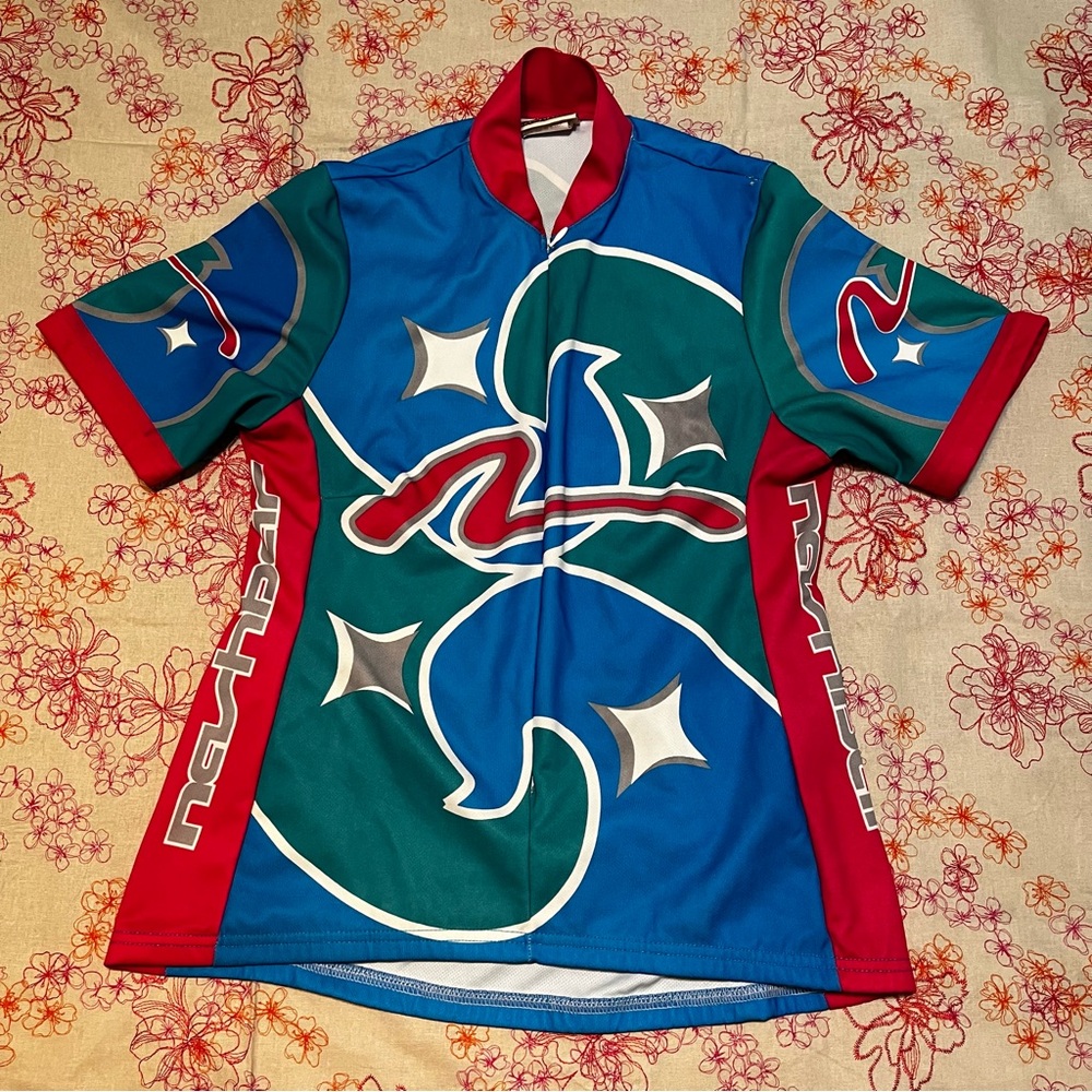 Nashbar Women's Multi-Colored Short Sleeve Polyester Cycling Jersey Medi…